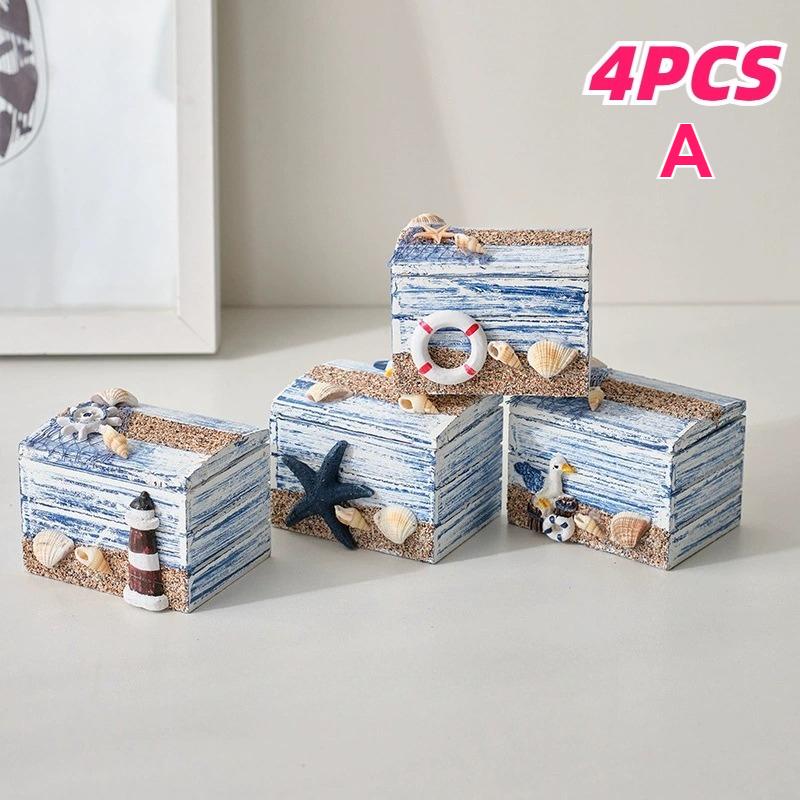 4pcs Mediterranean Wooden Storage Box Jewellery Organiser Small Wooden Box From Ocean for Beach-Themed Displays Home Decoration
4pcs Mediterranean Wooden Storage Box Jewellery Organiser Small Wooden Box From Ocean for Beach-Themed Displays Home Decoration