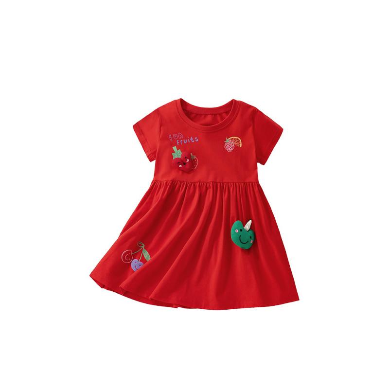 Girls Summer Dress New Style Round Neck Short Sleeve Cute Dress For Young Girls 150cm червоний
Girls Summer Dress New Style Round Neck Short Sleeve Cute Dress For Young Girls 150cm червоний