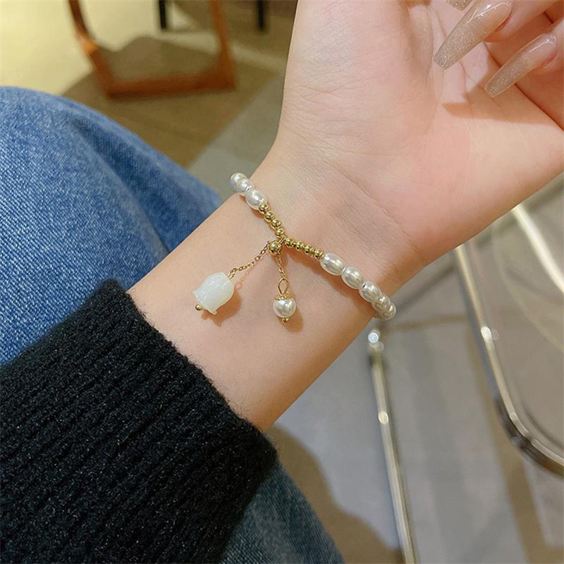 Korean Exquisite Opal Tulip Bracelet For Women Light Luxury Shiny Zircon Elegant Flower Bangle Party Banquet Charm Jewelry Gifts
Korean Exquisite Opal Tulip Bracelet For Women Light Luxury Shiny Zircon Elegant Flower Bangle Party Banquet Charm Jewelry Gifts