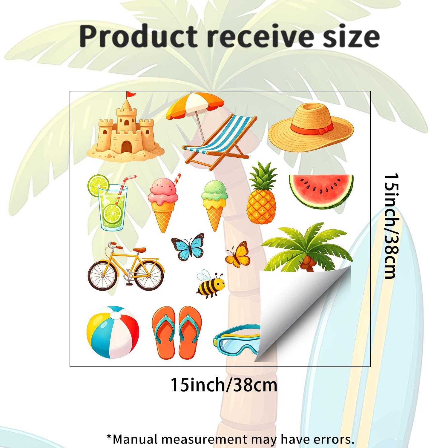 Creative Summer Beach Elements Static Cling Wall Sticker for Kitchen Living Room Bedroom Home Decor 38x38cm разноцветный
Creative Summer Beach Elements Static Cling Wall Sticker for Kitchen Living Room Bedroom Home Decor 38x38cm разноцветный