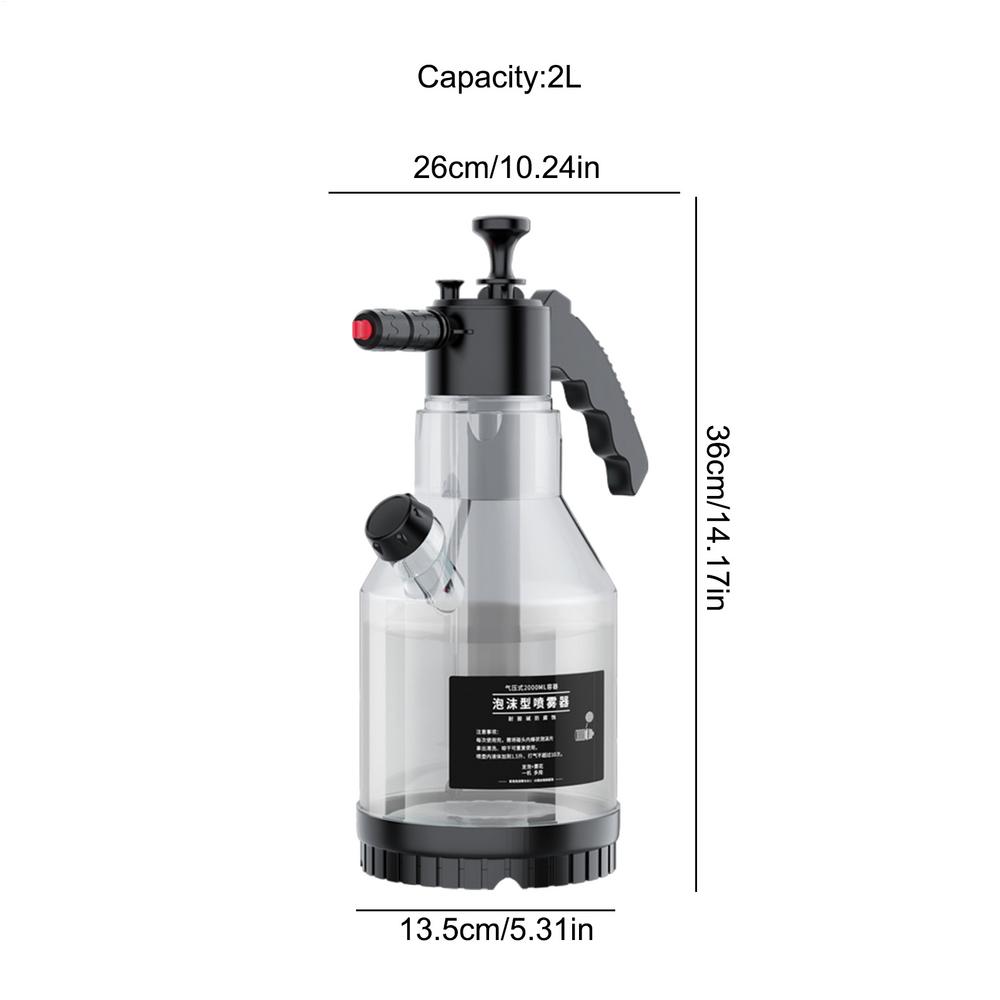 2L Foam Cannon For Pressure Washer Foam Sprayers Watering Can Car Wash Spray Bottle Features Side-Opening Lid For Floor чорний
2L Foam Cannon For Pressure Washer Foam Sprayers Watering Can Car Wash Spray Bottle Features Side-Opening Lid For Floor чорний
