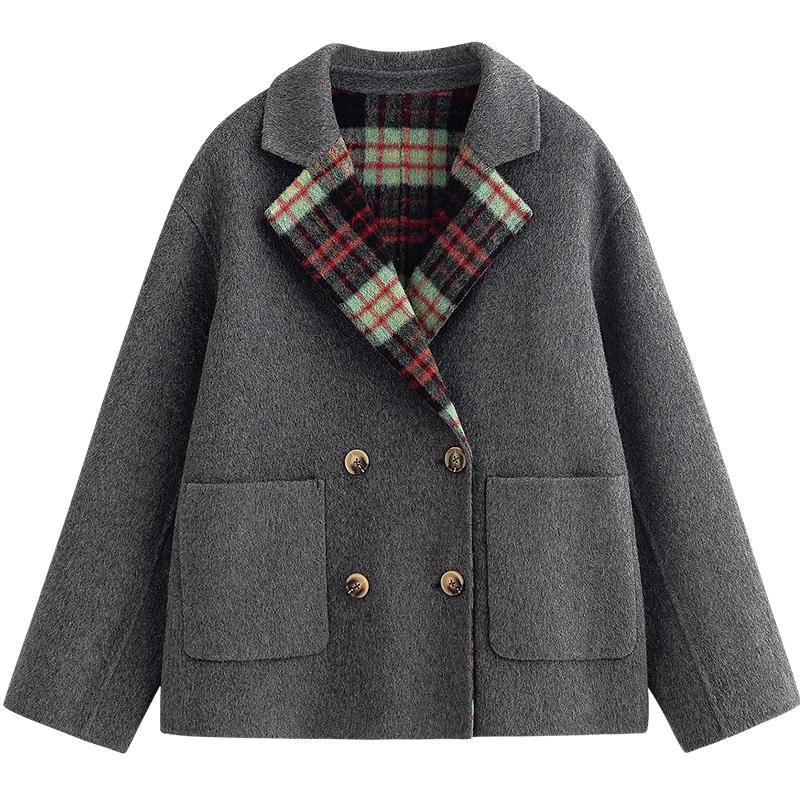 INMAN Women s Plaid Lapel Double-Faced Wool Coat XL
INMAN Women s Plaid Lapel Double-Faced Wool Coat XL