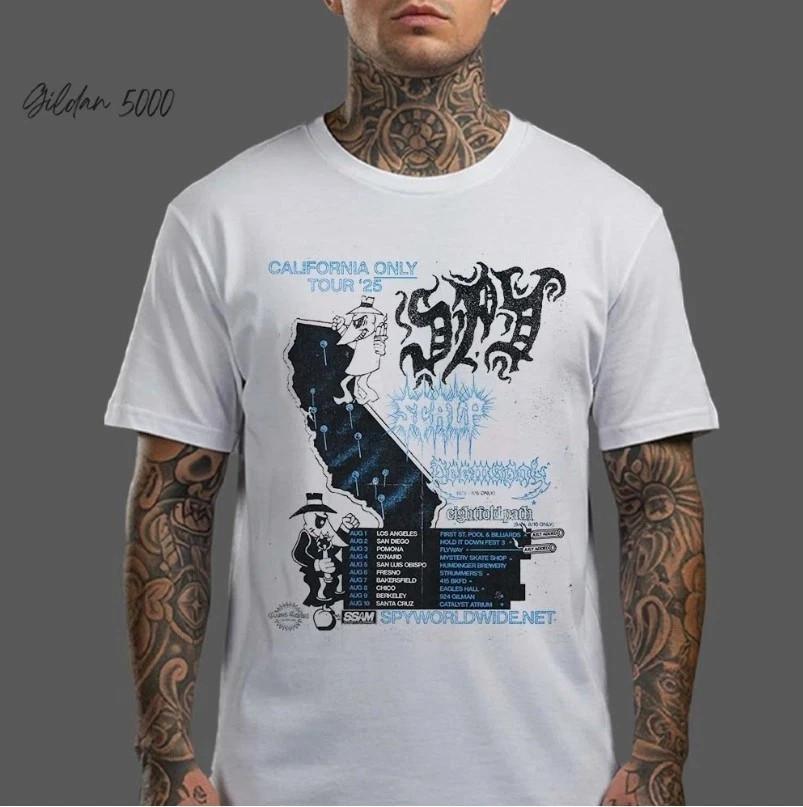 Spy Band California Only Tour 2025 short sleeve white color shirt KV40054 Unisex T-Shirt XXL
Spy Band California Only Tour 2025 short sleeve white color shirt KV40054 Unisex T-Shirt XXL
