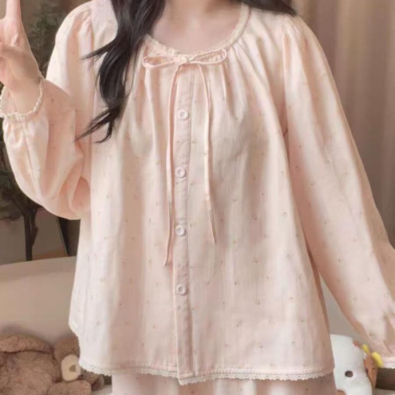 Lotus edge floral pajamas women s spring and autumn cloud cotton long-sleeved trousers suit girls cardigan lace loungewear XXL
Lotus edge floral pajamas women s spring and autumn cloud cotton long-sleeved trousers suit girls cardigan lace loungewear XXL
