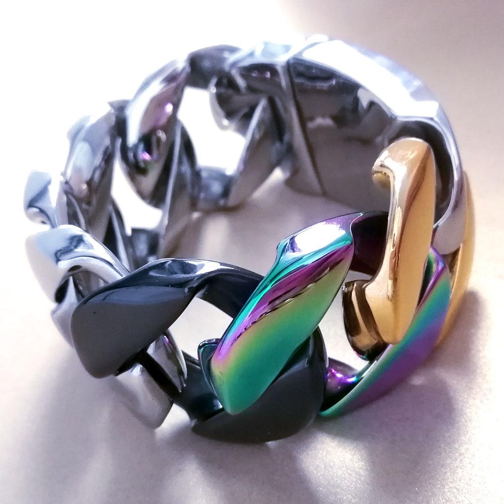 32mm width bling massive 316L stainless steel four colors Hip hop bracelet designer chrams 20cm(7.8inch)
32mm width bling massive 316L stainless steel four colors Hip hop bracelet designer chrams 20cm(7.8inch)