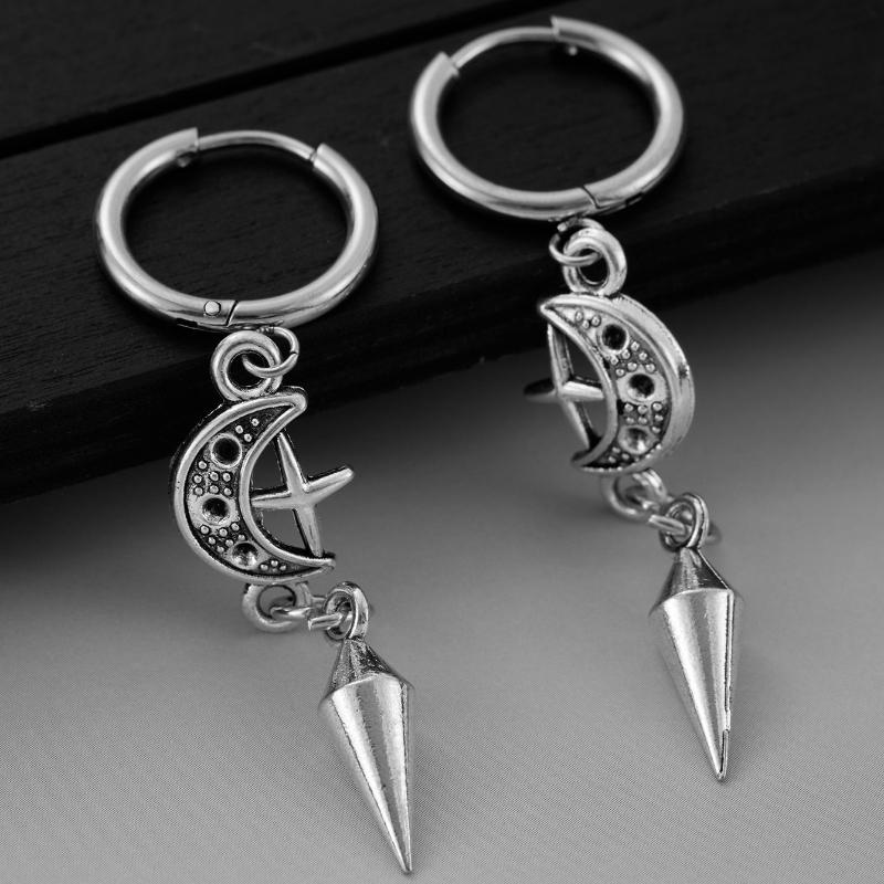 Personalized Punk Style Copper Color Moon Rivet Pendant Earrings, Women s Fashion Trend Holiday Party Accessories Zircon
Personalized Punk Style Copper Color Moon Rivet Pendant Earrings, Women s Fashion Trend Holiday Party Accessories Zircon