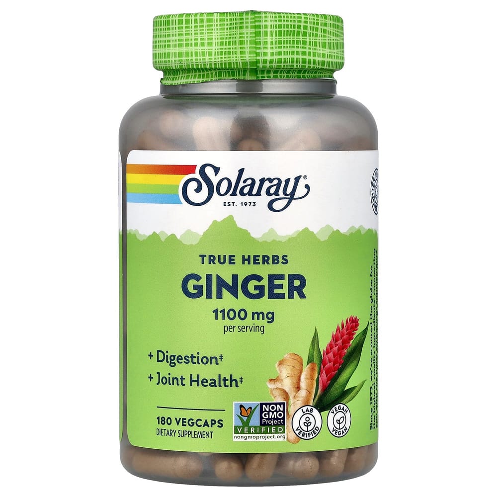 Solaray True Herbs Ginger 1100mg Veggie Capsules, 180 Count 180 pcs - 1 ea
Solaray True Herbs Ginger 1100mg Veggie Capsules, 180 Count 180 pcs - 1 ea