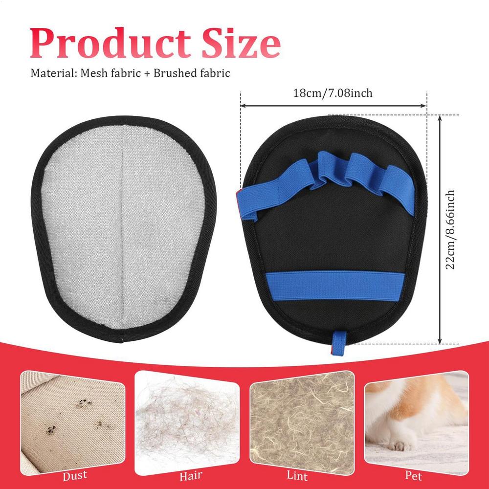Pet Hair Removal Electrostatic Gloves double-sided Anti Static Brush and Grooming Gloves for Clothes Fabric Couch Sofa синій
Pet Hair Removal Electrostatic Gloves double-sided Anti Static Brush and Grooming Gloves for Clothes Fabric Couch Sofa синій