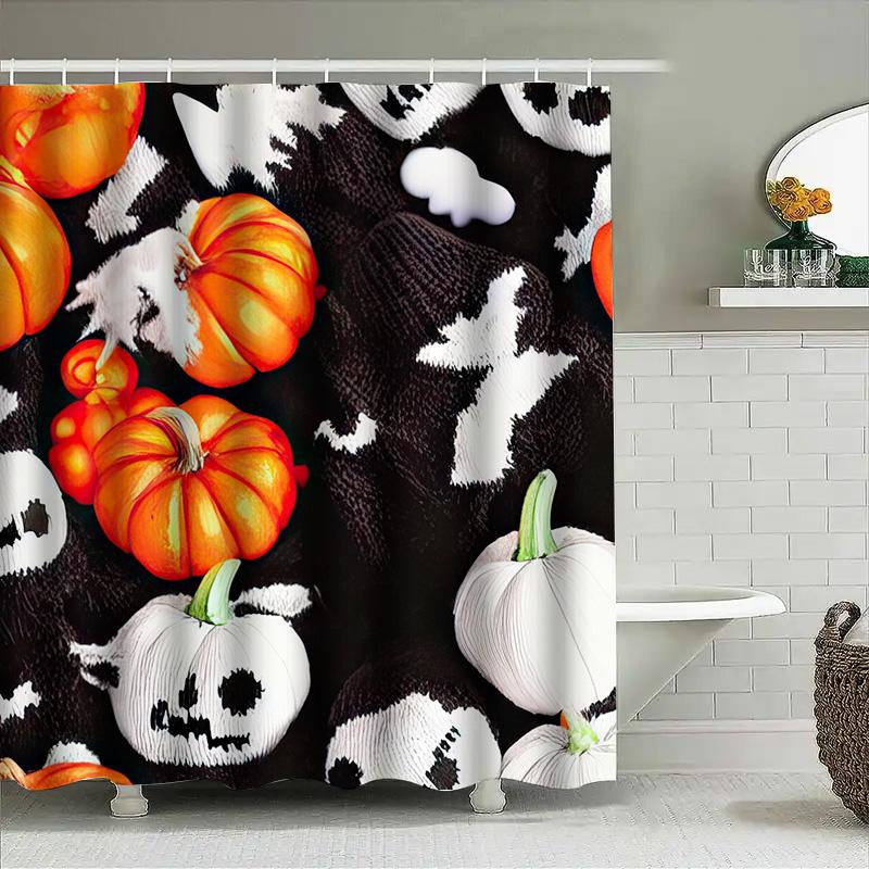 Tuniu Halloween Pumpkin Bat Pattern Shower Curtain Spooky Cute Decor For Bathroom Kids Room W60H190(CM)-1 Pcs
Tuniu Halloween Pumpkin Bat Pattern Shower Curtain Spooky Cute Decor For Bathroom Kids Room W60H190(CM)-1 Pcs