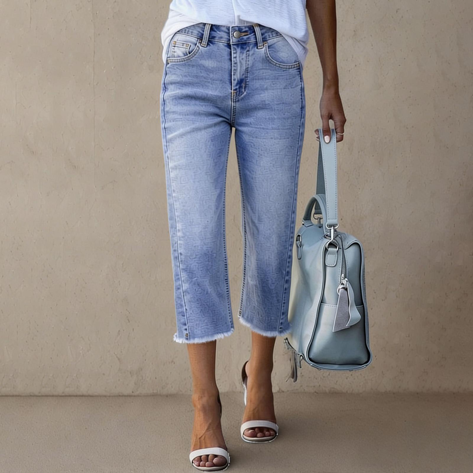 Women s Denim Classic Versatile High Waist Fashionable Cropped Pants M
Women s Denim Classic Versatile High Waist Fashionable Cropped Pants M