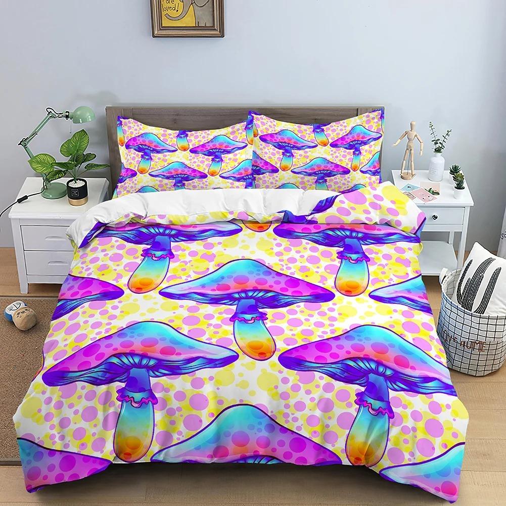 Mushroom Psychedelic Bedding Set Single Twin Full Queen King Size Polyester Bedroom Duvet Cover Aldult Kids Quilt Cover Set 70x133cm 2pcs
Mushroom Psychedelic Bedding Set Single Twin Full Queen King Size Polyester Bedroom Duvet Cover Aldult Kids Quilt Cover Set 70x133cm 2pcs