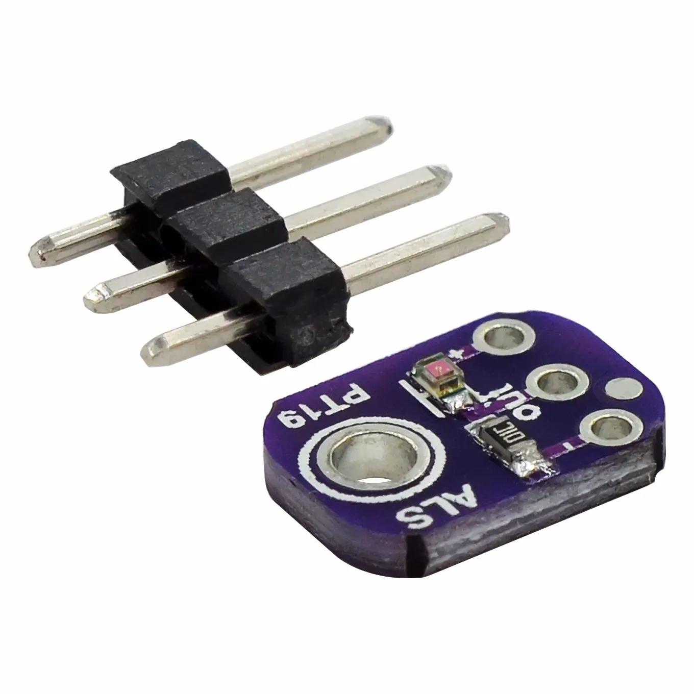 ALS-PT19 Analog Light Sensor Module High Dynamic Range Light Sensor Breakout Board For Arduino 2.5V-5.5V Light UV Sensor Module 1PCS білий
ALS-PT19 Analog Light Sensor Module High Dynamic Range Light Sensor Breakout Board For Arduino 2.5V-5.5V Light UV Sensor Module 1PCS білий