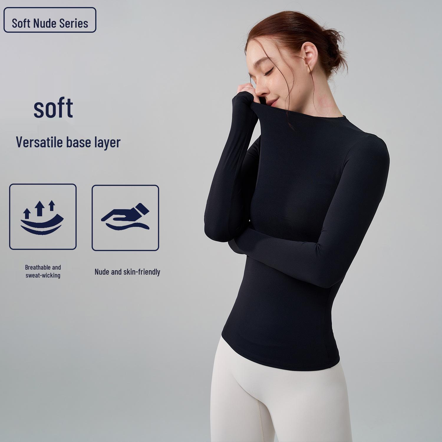 High-Neck Long-Sleeve Yoga Top: Breathable, Tight-Fitting, High-Elastic for Autumn and Winter Extra Large
High-Neck Long-Sleeve Yoga Top: Breathable, Tight-Fitting, High-Elastic for Autumn and Winter Extra Large