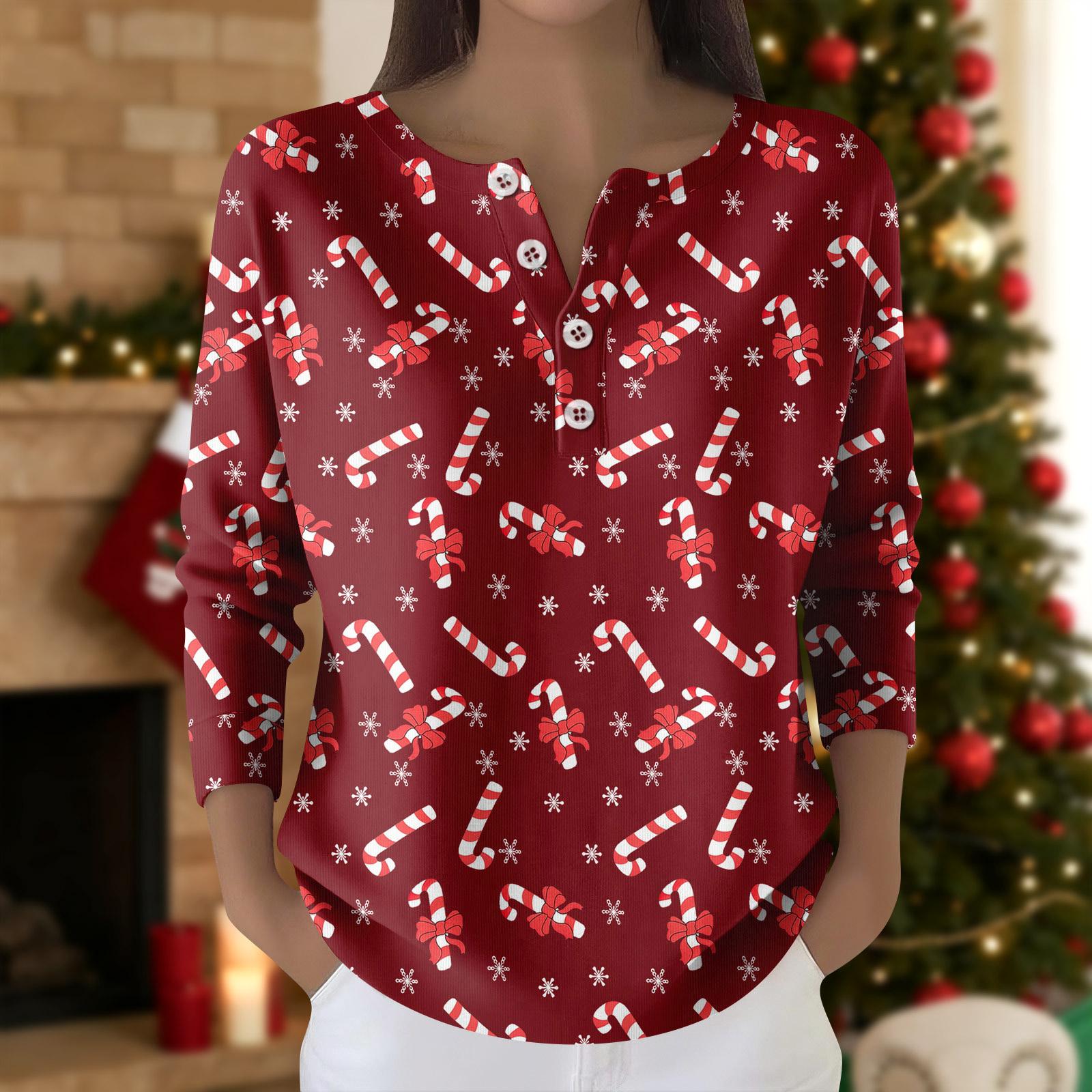 Женская мода Топ с длинным рукавом и рождественским принтом в виде снежинок Элегантный повседневный топ XL
Женская мода Топ с длинным рукавом и рождественским принтом в виде снежинок Элегантный повседневный топ XL