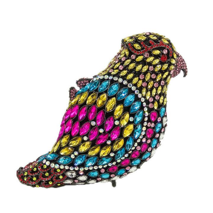 Boutique De FGG Green with Iridescent Parrot Clutch Purses Women Crysal Evening Bags Party Cocktail Rhinestones Handbags
Boutique De FGG Green with Iridescent Parrot Clutch Purses Women Crysal Evening Bags Party Cocktail Rhinestones Handbags