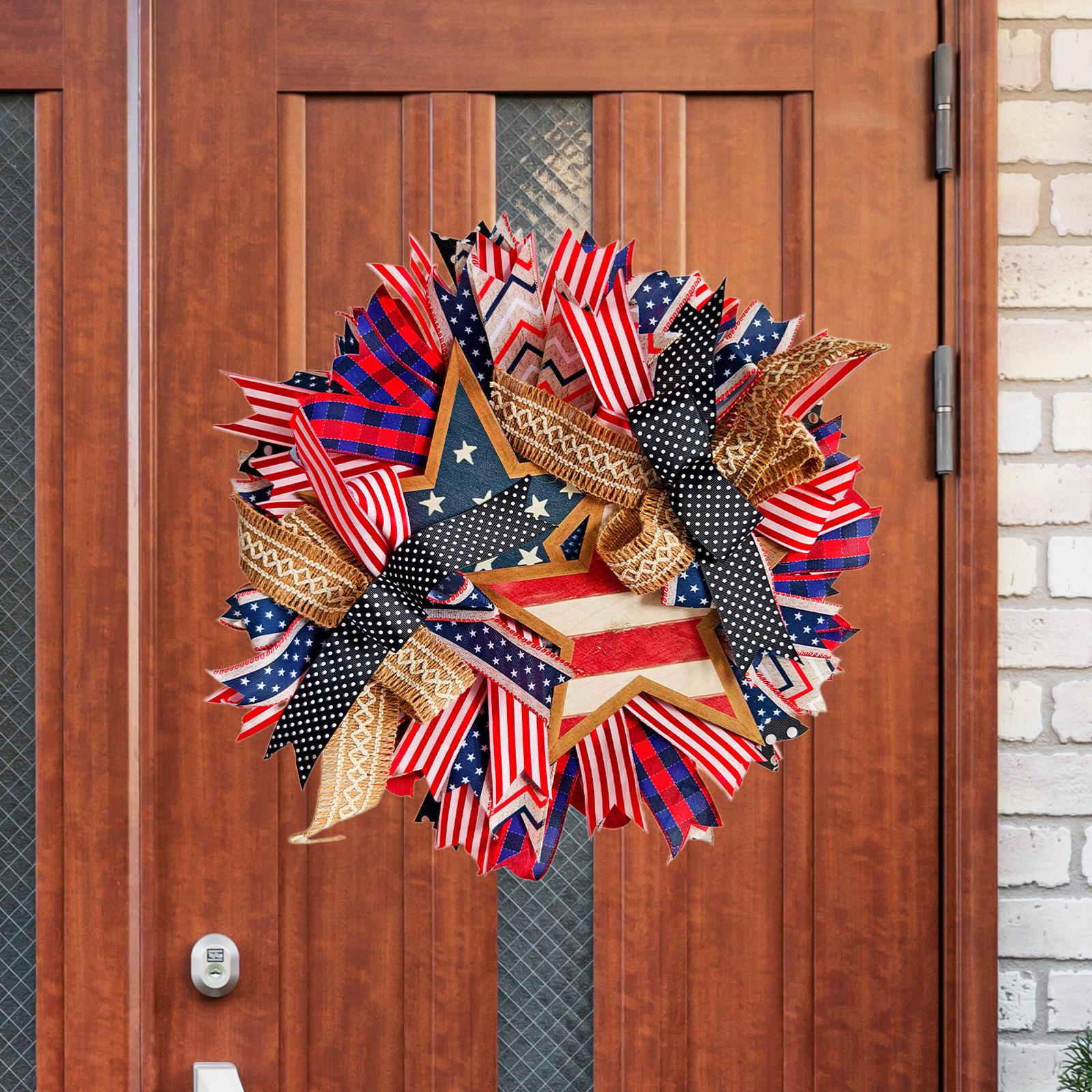 Patriotic Wreath Handmade 4TH of July for Festival Window Home Decor 50cmx50cm
Patriotic Wreath Handmade 4TH of July for Festival Window Home Decor 50cmx50cm