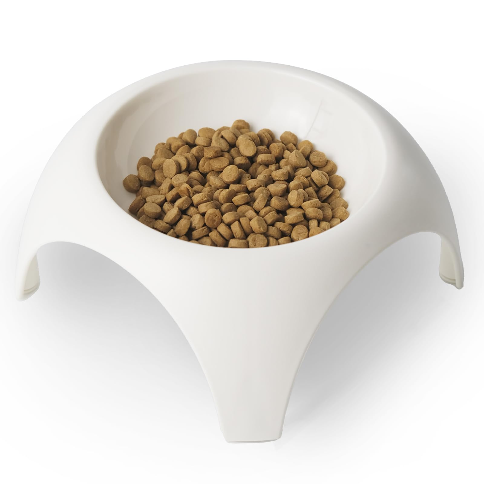 Миска для кошки, 8 см высотой, неглубокая конструкция, не раздражает усы, из нее легко есть, пищевая, ударопрочная, нескользящая, легкая, подходит для собак,