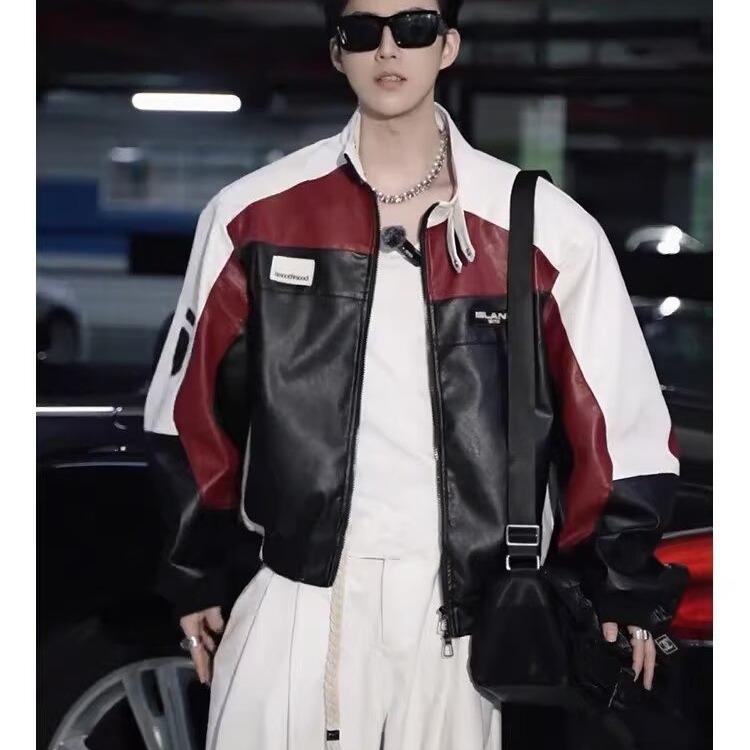 Men s Trendy Color Block PU Leather Motorcycle Jacket for Spring & Autumn XL чорний
Men s Trendy Color Block PU Leather Motorcycle Jacket for Spring & Autumn XL чорний