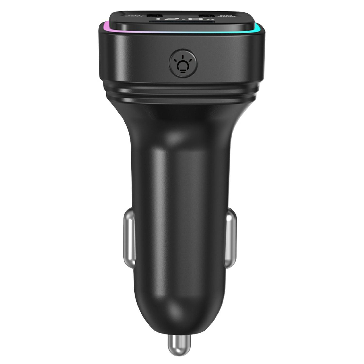 GE13 Voltage Display 3-Port Fast Charging Car Charger with Colorful Ambient Light
GE13 Voltage Display 3-Port Fast Charging Car Charger with Colorful Ambient Light