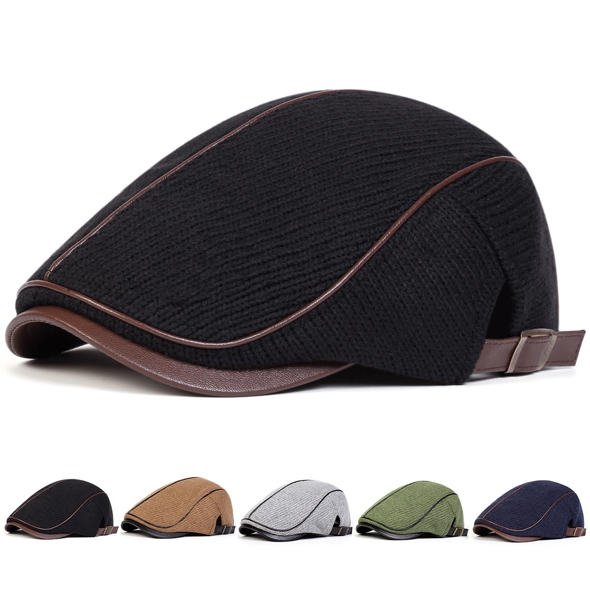 Men Solid Color Knitting Newsboy Caps Autumn Winter British Painters Hats Side Buckle Adjustable Flat Cap Hip Hop Berets хакі
Men Solid Color Knitting Newsboy Caps Autumn Winter British Painters Hats Side Buckle Adjustable Flat Cap Hip Hop Berets хакі