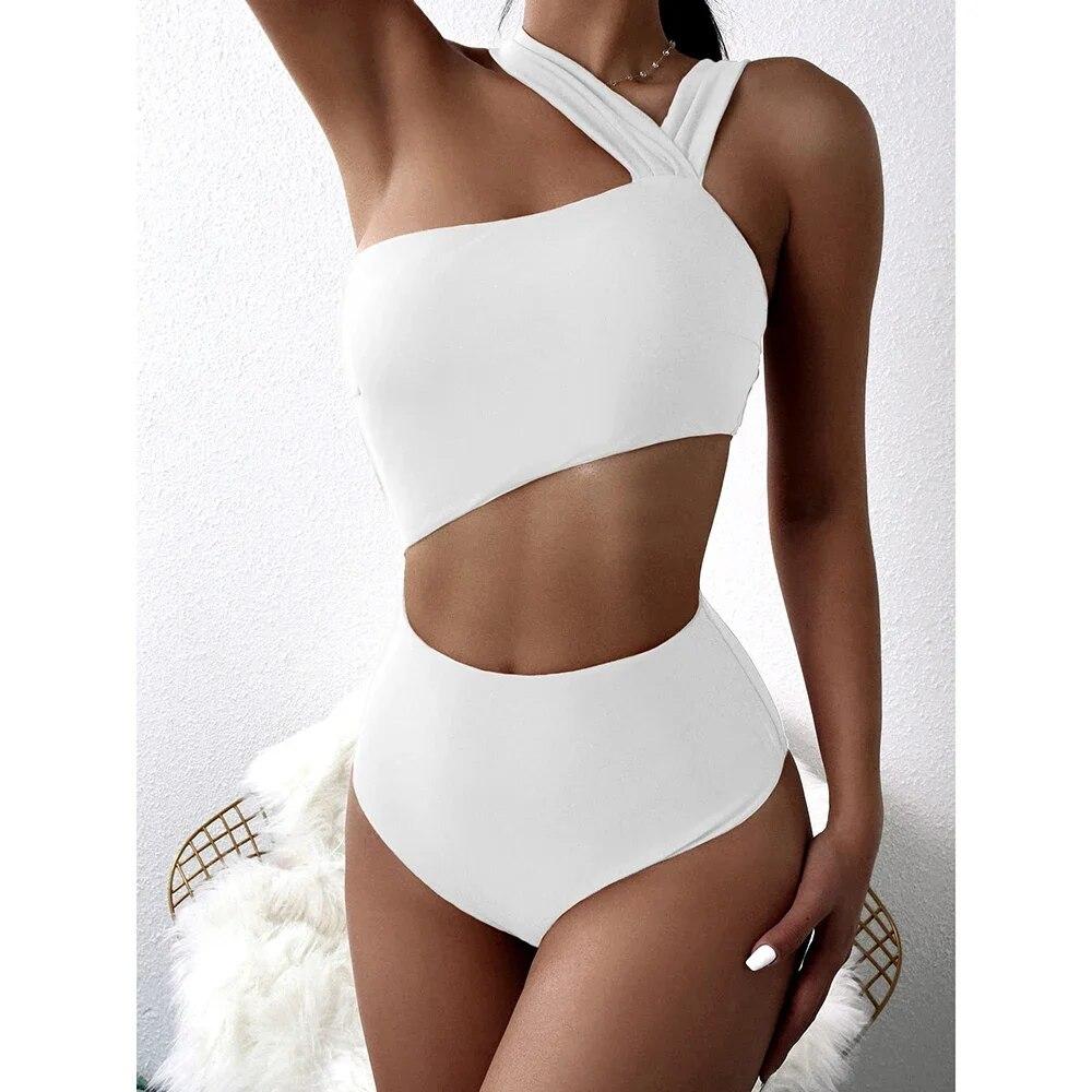 Цельный купальник 2023, женский купальник, сексуальный купальный костюм на одно плечо, женский бикини с высокой талией, пляжная одежда, монокини M белый
Цельный купальник 2023, женский купальник, сексуальный купальный костюм на одно плечо, женский бикини с высокой талией, пляжная одежда, монокини M белый
