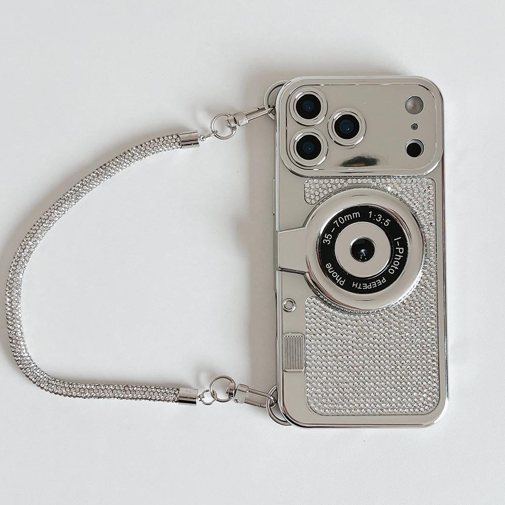 Diamond Camera Pattern Short Hand Rope Phone Case For iPhone 17 16 15 14 13 12 11 Pro Max Soft Shockproof Silicone Cover Girls iPhone 11
Diamond Camera Pattern Short Hand Rope Phone Case For iPhone 17 16 15 14 13 12 11 Pro Max Soft Shockproof Silicone Cover Girls iPhone 11