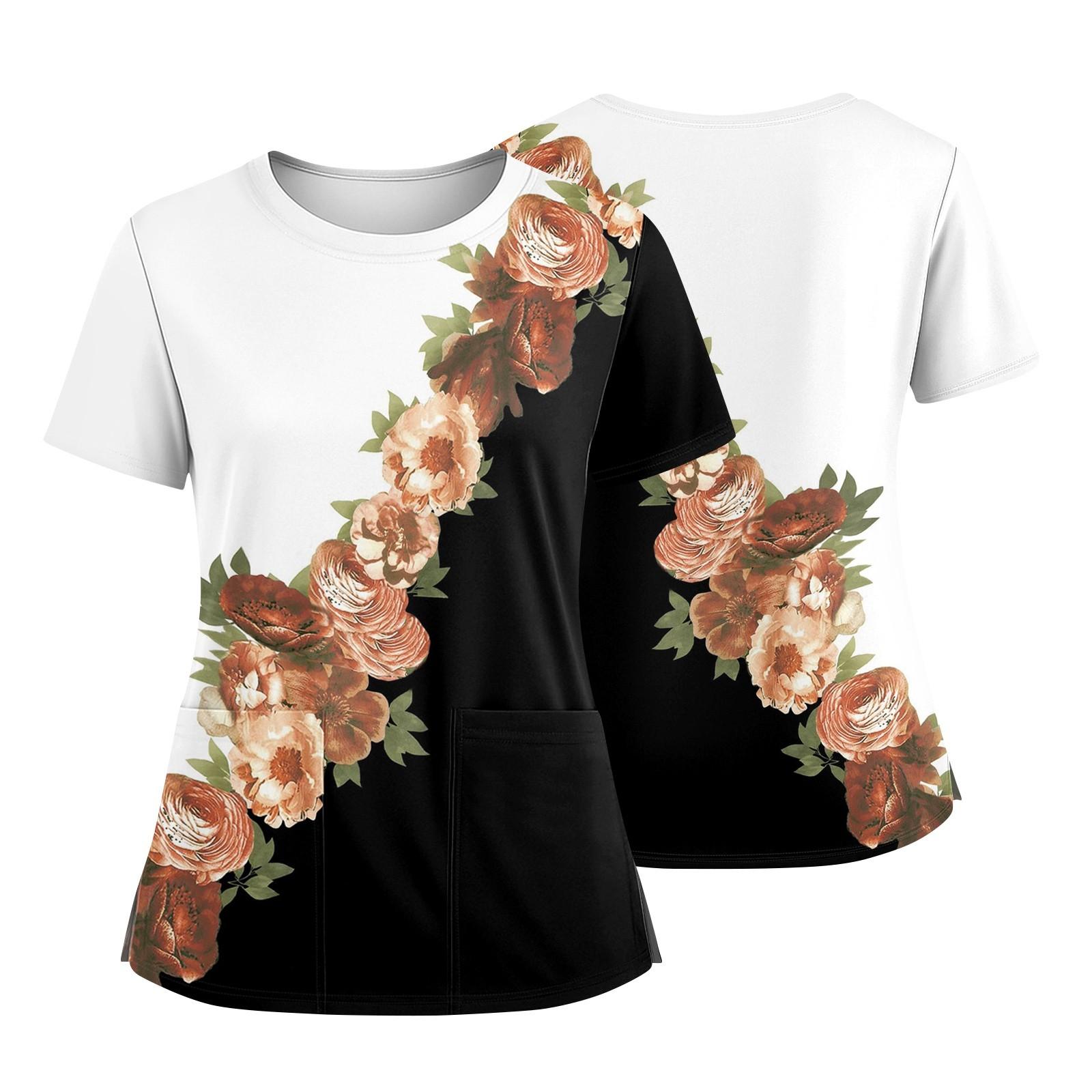 Женская модная футболка с принтом, круглым вырезом, карманом, короткими рукавами и разрезом по низу, униформа и рабочая блузка XL белый
Женская модная футболка с принтом, круглым вырезом, карманом, короткими рукавами и разрезом по низу, униформа и рабочая блузка XL белый