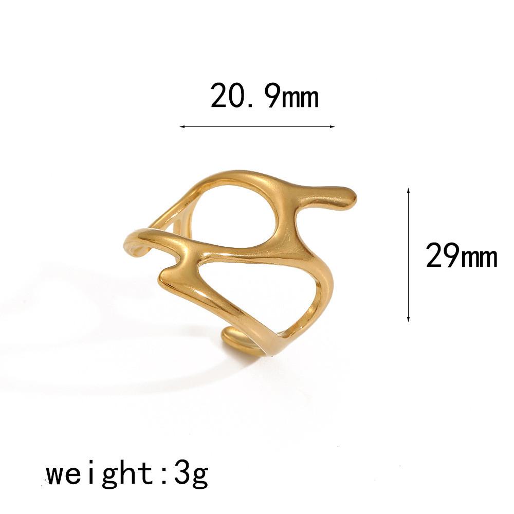 Modern Snake Shaped Adjustable Titanium Steel Ring With Geometric Design For Women Style 7
Modern Snake Shaped Adjustable Titanium Steel Ring With Geometric Design For Women Style 7