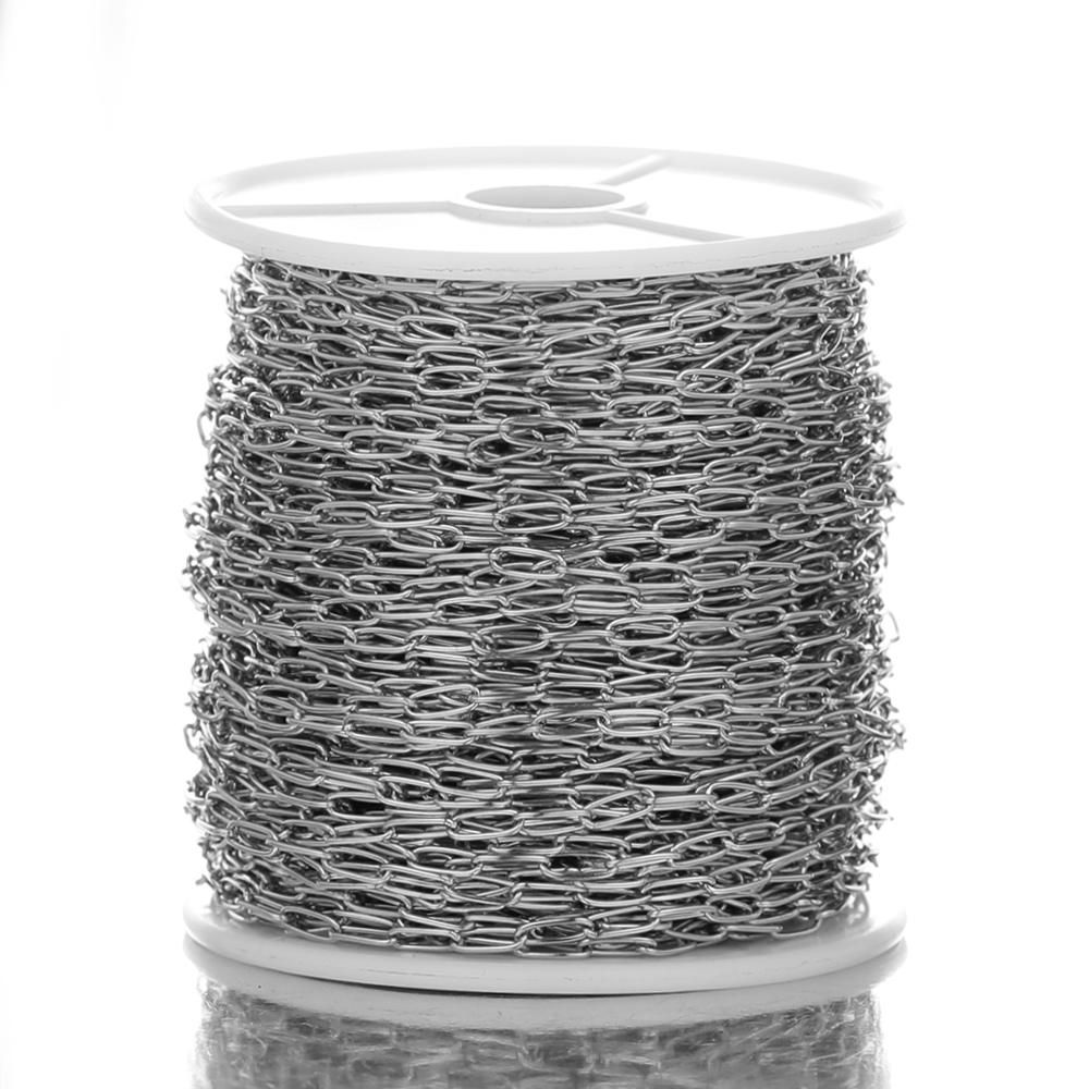 2 Meters Stainless Steel Oval Link Cable Chains Bulk for DIY Jewelry Making Necklace Findings Crafts Bracelet Anklet Body Chains
2 Meters Stainless Steel Oval Link Cable Chains Bulk for DIY Jewelry Making Necklace Findings Crafts Bracelet Anklet Body Chains