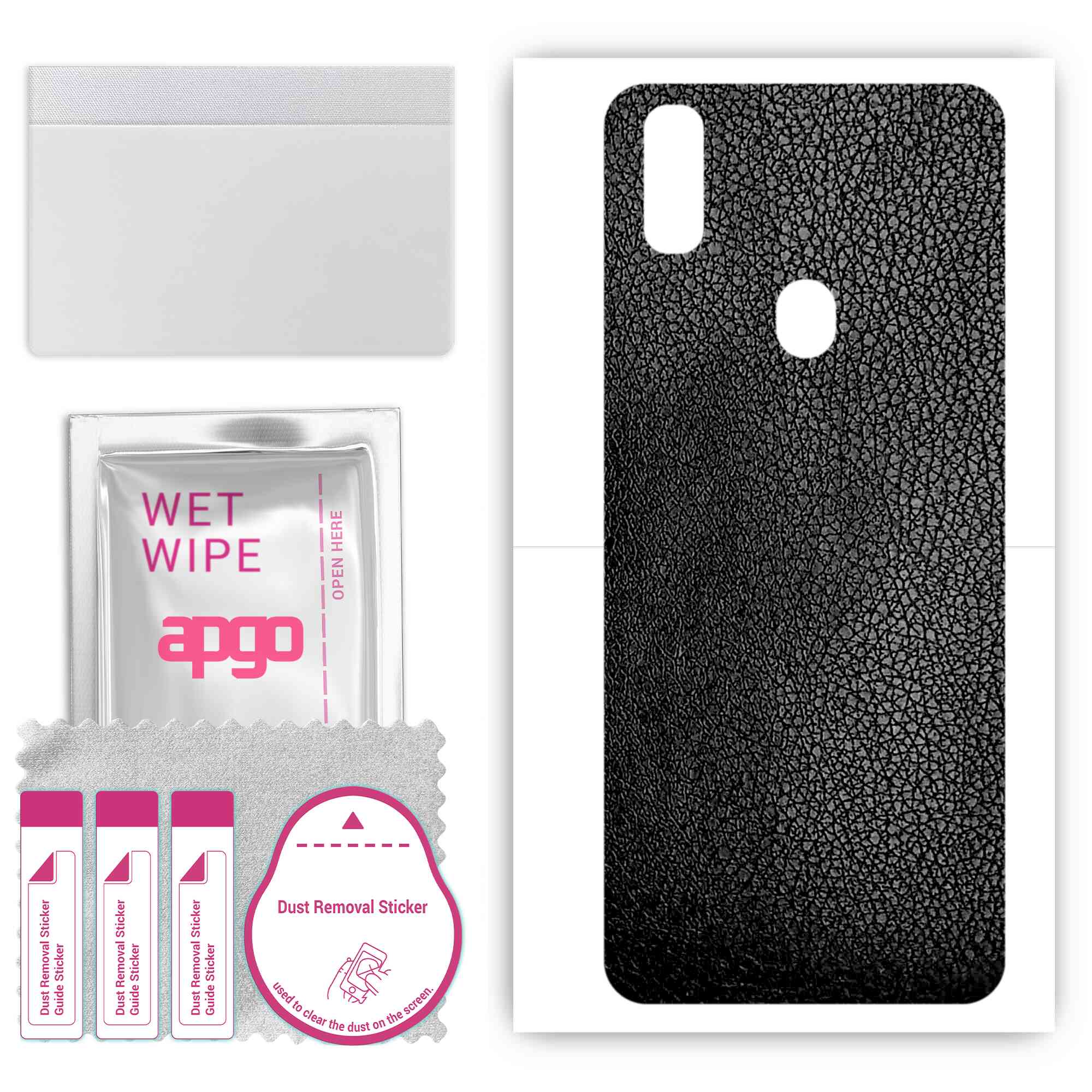 apgo Protective Skin Sticker for the back compatible with Oukitel C15 Pro, Wrap Film, Foil, Vinyl - Pattern Black Leather
apgo Protective Skin Sticker for the back compatible with Oukitel C15 Pro, Wrap Film, Foil, Vinyl - Pattern Black Leather