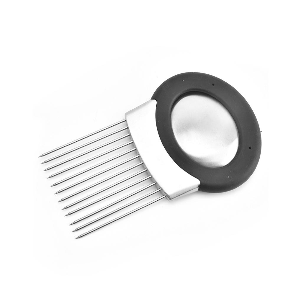 Stainless Onion Needle with Aid Holder Multifunction Easy Slicer Portable Tomato Safe Fork Handheld Vegetable Tool for
Stainless Onion Needle with Aid Holder Multifunction Easy Slicer Portable Tomato Safe Fork Handheld Vegetable Tool for