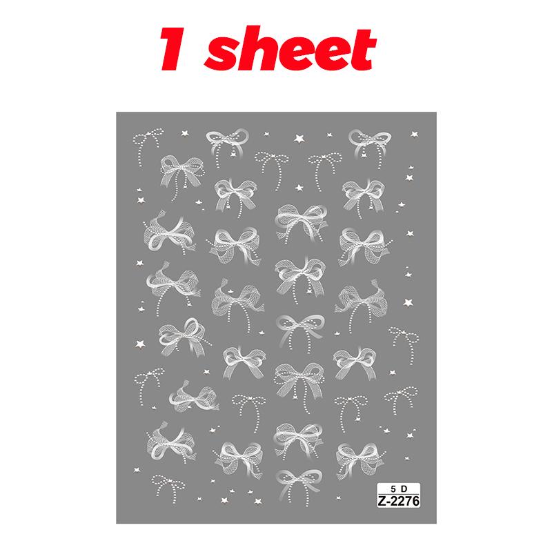 5D Relief Tulle Bow Design Nail Art Stickers Self Adhesive DIY White Bowknot Decals Sweet Cool Ins Manicure Modeling Decorations
5D Relief Tulle Bow Design Nail Art Stickers Self Adhesive DIY White Bowknot Decals Sweet Cool Ins Manicure Modeling Decorations