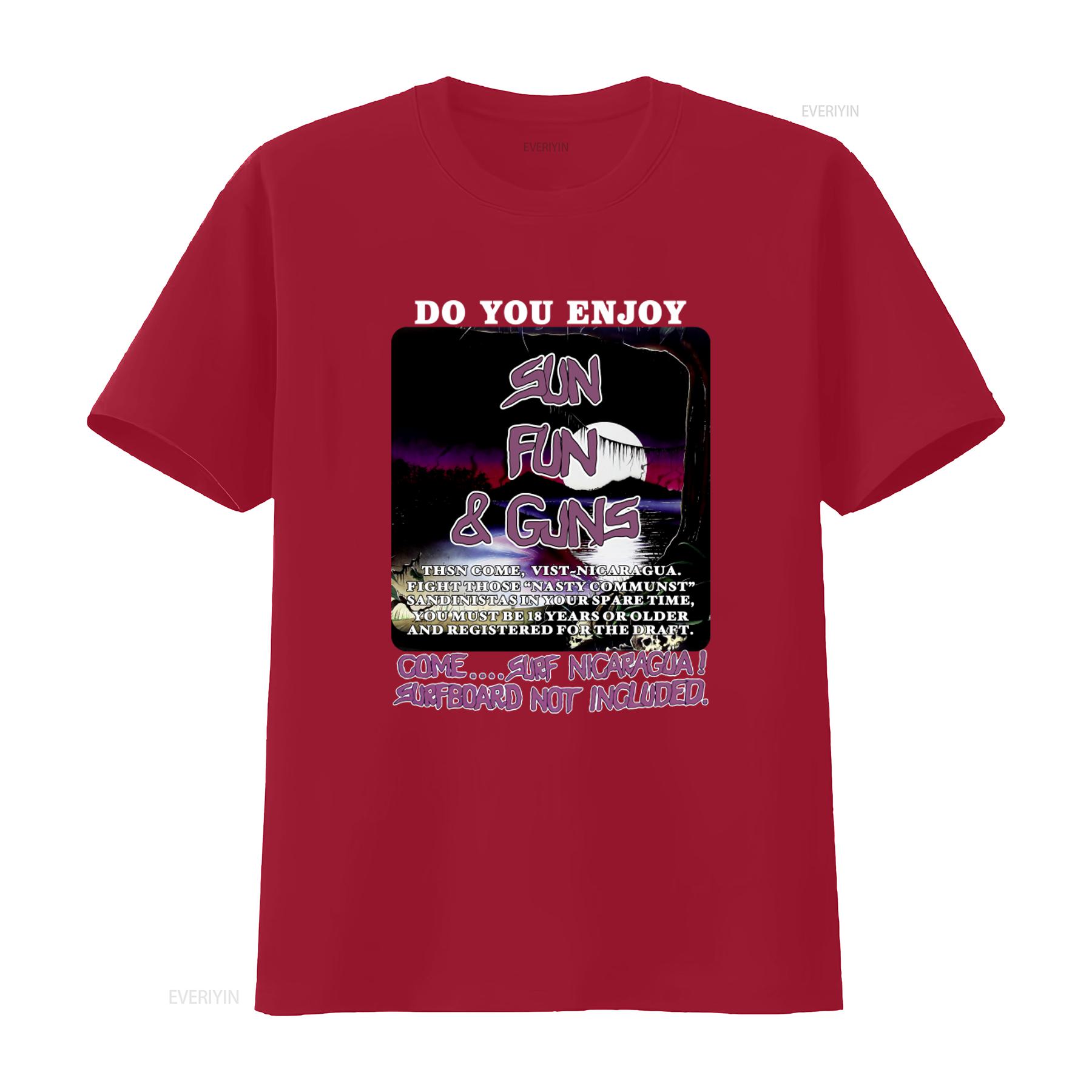 Sun Fun Guns Print T Shirt for Men Enjoy Surfing in Nicaragua 18 vintage Washed designer clothes Stylish graphic Unisex fashion S
Sun Fun Guns Print T Shirt for Men Enjoy Surfing in Nicaragua 18 vintage Washed designer clothes Stylish graphic Unisex fashion S