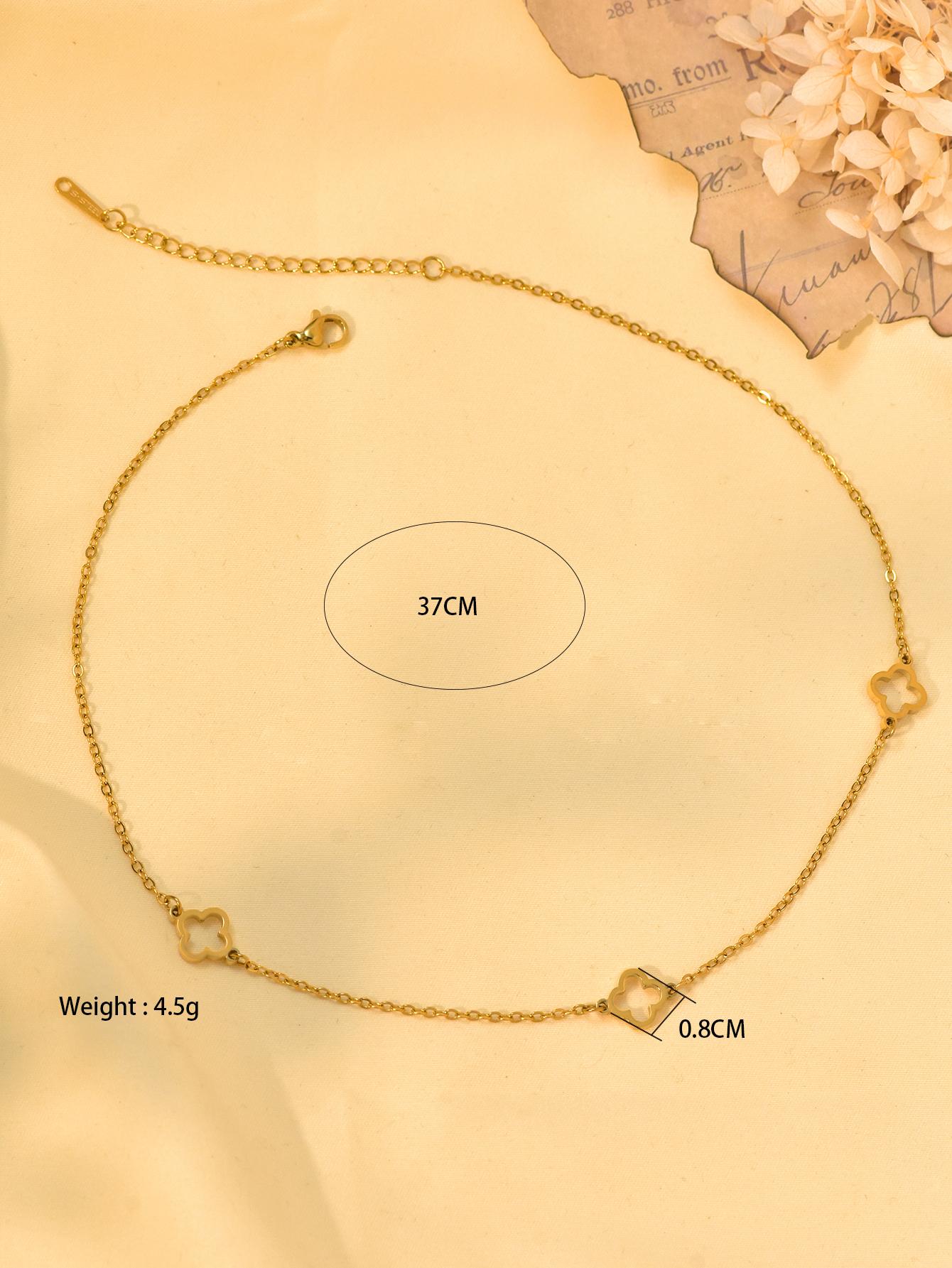 1 Set Light Luxury Four Leaf Petal Necklace Bracelet Earrings Stainless Steel Popular Ladies Jewellery Party Favours
1 Set Light Luxury Four Leaf Petal Necklace Bracelet Earrings Stainless Steel Popular Ladies Jewellery Party Favours