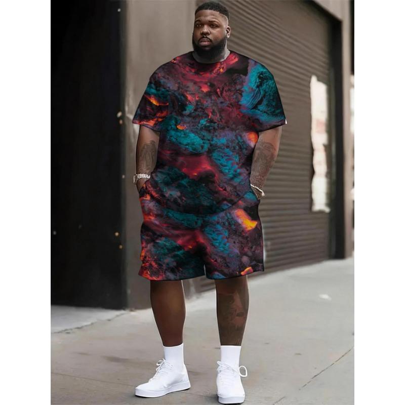 Men s short-sleeved T-shirt and shorts set in stylish 3D printed design XL
Men s short-sleeved T-shirt and shorts set in stylish 3D printed design XL