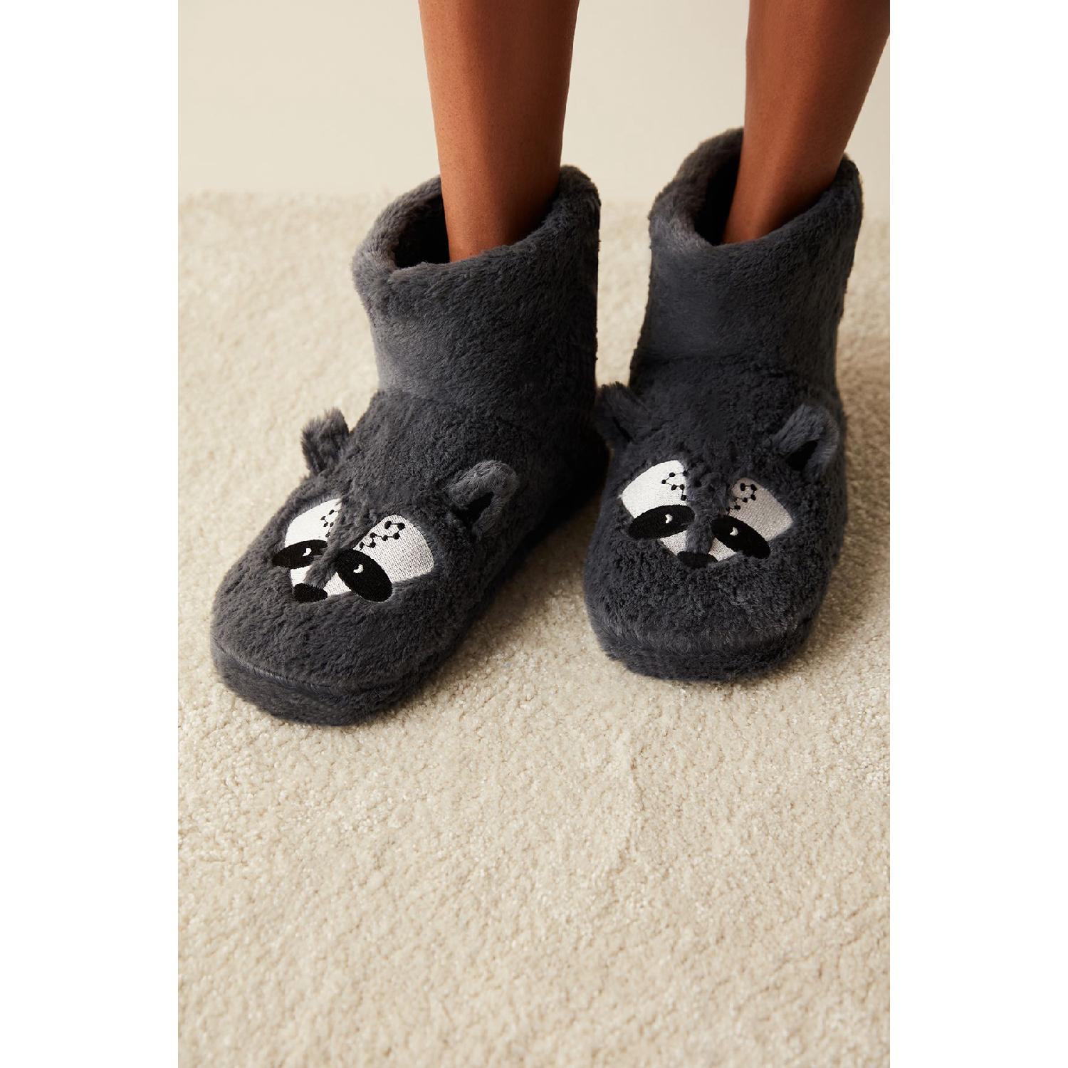 Серые мягкие серые домашние ботинки 35-36 серый 
Серые мягкие серые домашние ботинки 35-36 серый