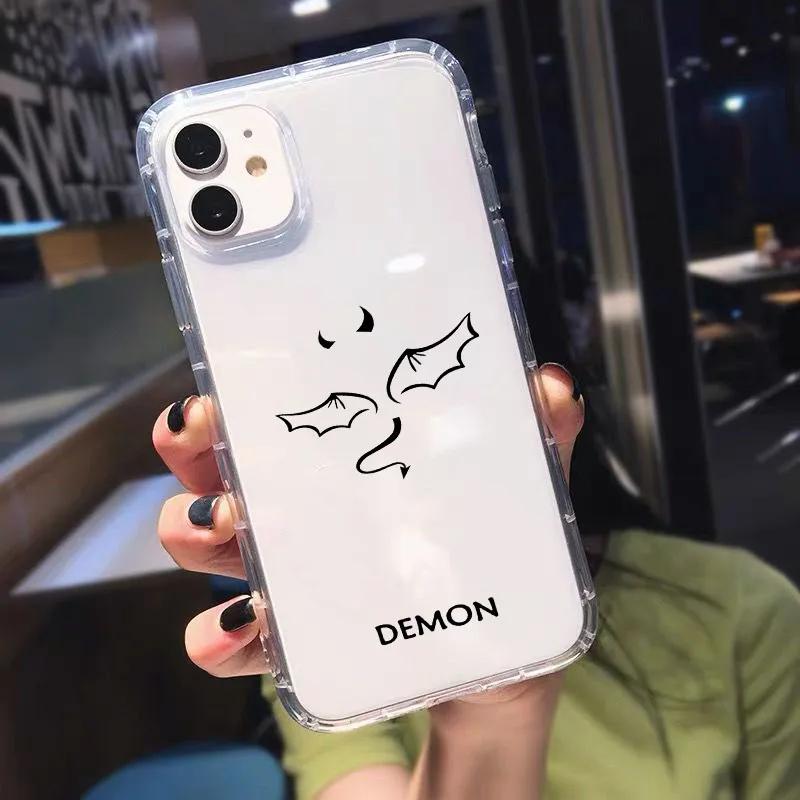 Cartoon Demon Angel Couple Phone Case for IPhone 15 14 13 12 11 Pro XS MAX 7 SE2 X XR 8 14 Plus Clear Soft Silicone Cover Fundas iPhone 13
Cartoon Demon Angel Couple Phone Case for IPhone 15 14 13 12 11 Pro XS MAX 7 SE2 X XR 8 14 Plus Clear Soft Silicone Cover Fundas iPhone 13
