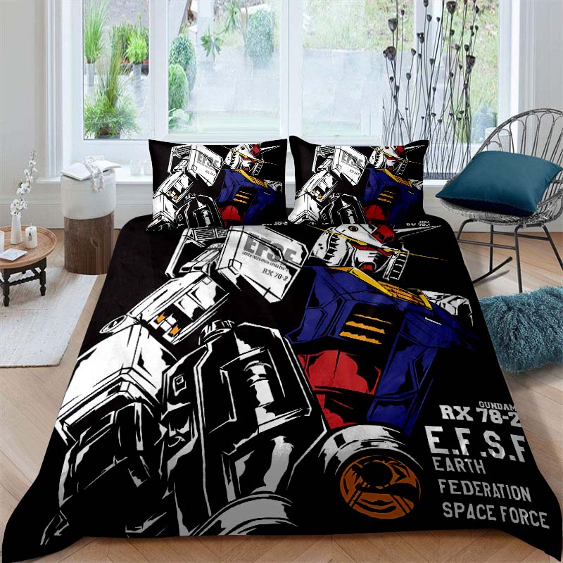 Cartoon/Anime Mobile Suit Gundam Bedding Set, Printed Single Duvet Cover and Pillowcase 3-Piece Set, Available in Children s and 135X200cm
Cartoon/Anime Mobile Suit Gundam Bedding Set, Printed Single Duvet Cover and Pillowcase 3-Piece Set, Available in Children s and 135X200cm