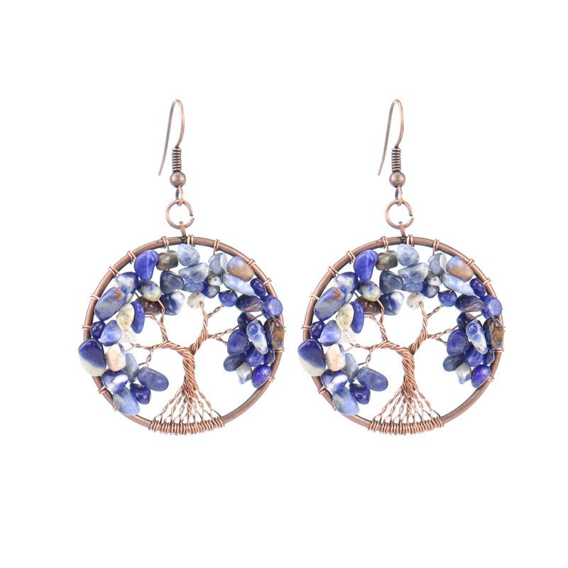 Vintage Handmade Winding Natural Gravel Crystal Tree Of Life Tree Root Earrings Earrings E19 ляпіс-лазур кольору
Vintage Handmade Winding Natural Gravel Crystal Tree Of Life Tree Root Earrings Earrings E19 ляпіс-лазур кольору