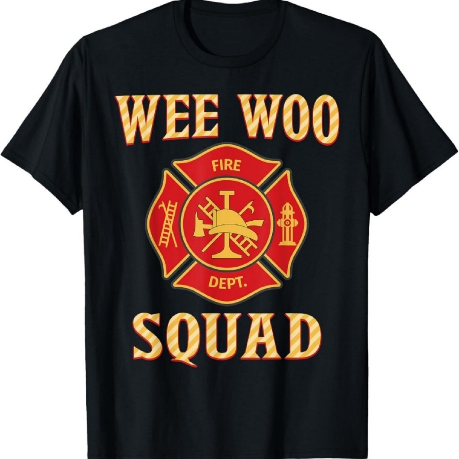 Футболка с надписью «Wee Woo Squad Firefighter Humor Department Fun Firefighter» XXXXXL чёрный
Футболка с надписью «Wee Woo Squad Firefighter Humor Department Fun Firefighter» XXXXXL чёрный