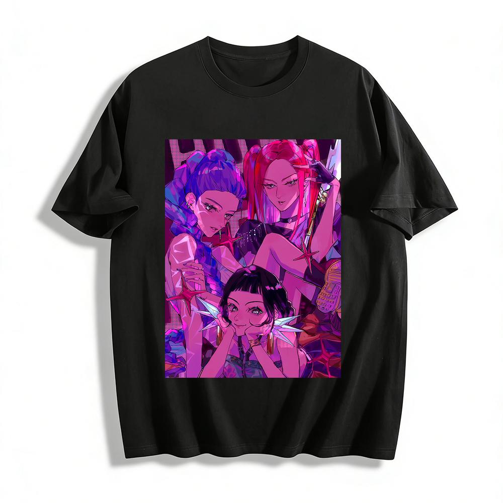 League of Legends KDA Group Print T-shirt Trendy Anime Game Peripheral Casual Top For Men And Women Pure cotton T-shirt XXS
League of Legends KDA Group Print T-shirt Trendy Anime Game Peripheral Casual Top For Men And Women Pure cotton T-shirt XXS