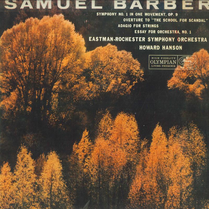 LP Record HOWARD HANSON, EASTMAN ROCHESTER SY - Barber: Symphony No. 1 / Overture MB7007 MERCURY Japan Classical Used
LP Record HOWARD HANSON, EASTMAN ROCHESTER SY - Barber: Symphony No. 1 / Overture MB7007 MERCURY Japan Classical Used