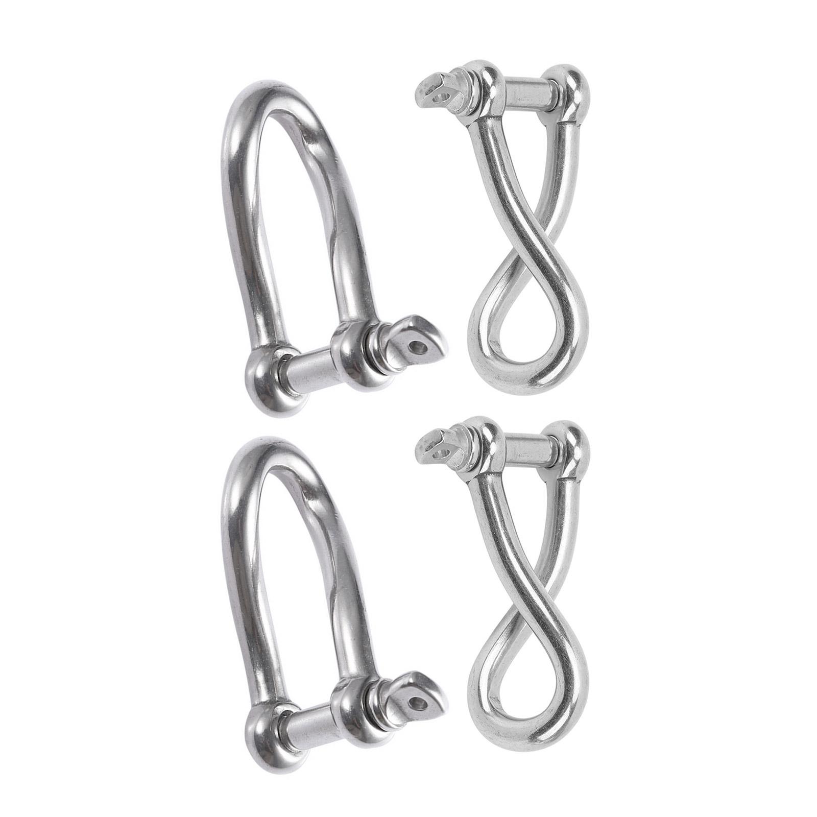 4Pcs Heavy Duty Shackle 316 Stainless Twist Shackle Twisted Shackle Screw Pin 3/8 Screw Pin Shackle for Sailing 1
4Pcs Heavy Duty Shackle 316 Stainless Twist Shackle Twisted Shackle Screw Pin 3/8 Screw Pin Shackle for Sailing 1