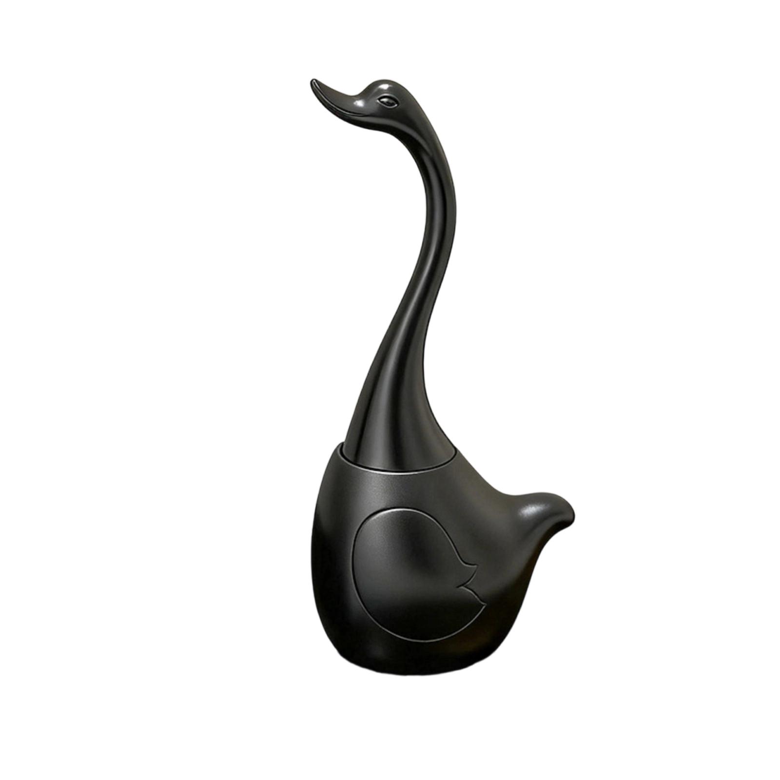 Creative Swan Shaped Toilet Brush Set with Decorative Holder for Bathroom Cleaning and Home Decor Functional Design one size чёрный
Creative Swan Shaped Toilet Brush Set with Decorative Holder for Bathroom Cleaning and Home Decor Functional Design one size чёрный