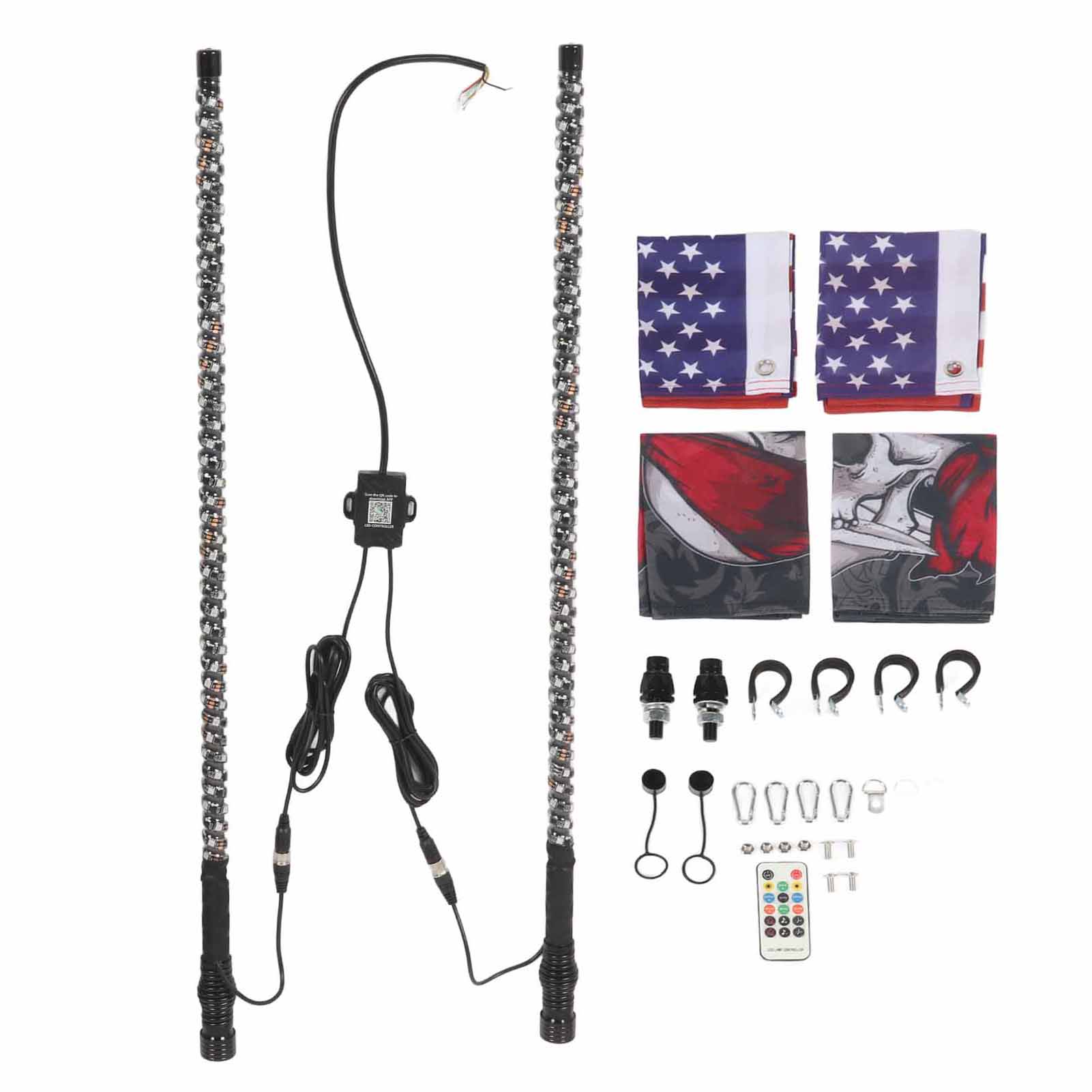 3FT LED Whip Light with Spring Remote Control Spiral RGB Chase Light Flagpole Antenna Whips Lamp
3FT LED Whip Light with Spring Remote Control Spiral RGB Chase Light Flagpole Antenna Whips Lamp