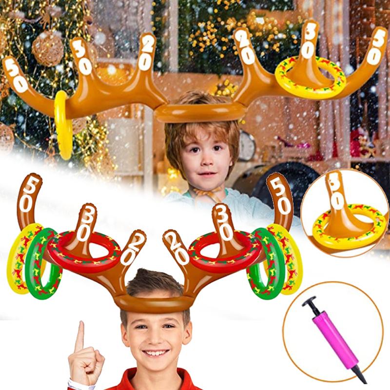1set Christmas Game Inflatable Funny Reindeer Antler Hat Ring Xmas Kids Gift New Year Christmas Outdoor Inflated Toys style 1
1set Christmas Game Inflatable Funny Reindeer Antler Hat Ring Xmas Kids Gift New Year Christmas Outdoor Inflated Toys style 1