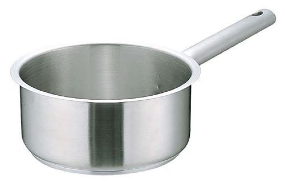 Endo Shoji Commercial Murano Induction One Hand Shallow Pot 18cm Stainless Steel AKTD302 (No Lid) 18-8
Endo Shoji Commercial Murano Induction One Hand Shallow Pot 18cm Stainless Steel AKTD302 (No Lid) 18-8