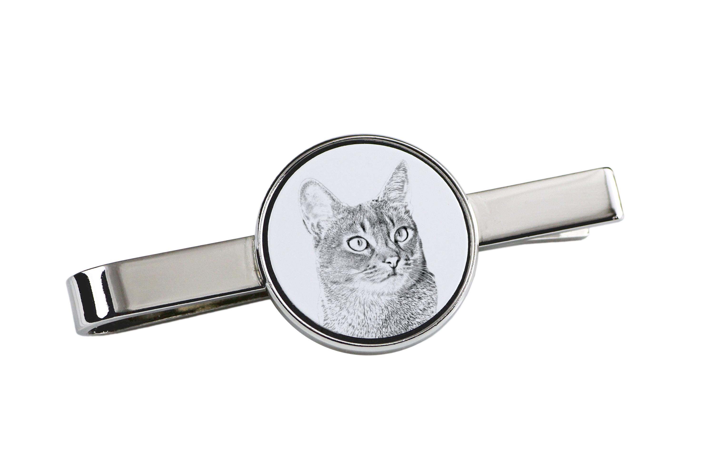 Abyssinian - cat tie clip, personalized tie clip, unique gift for men from Art-Dog brand срібний
Abyssinian - cat tie clip, personalized tie clip, unique gift for men from Art-Dog brand срібний