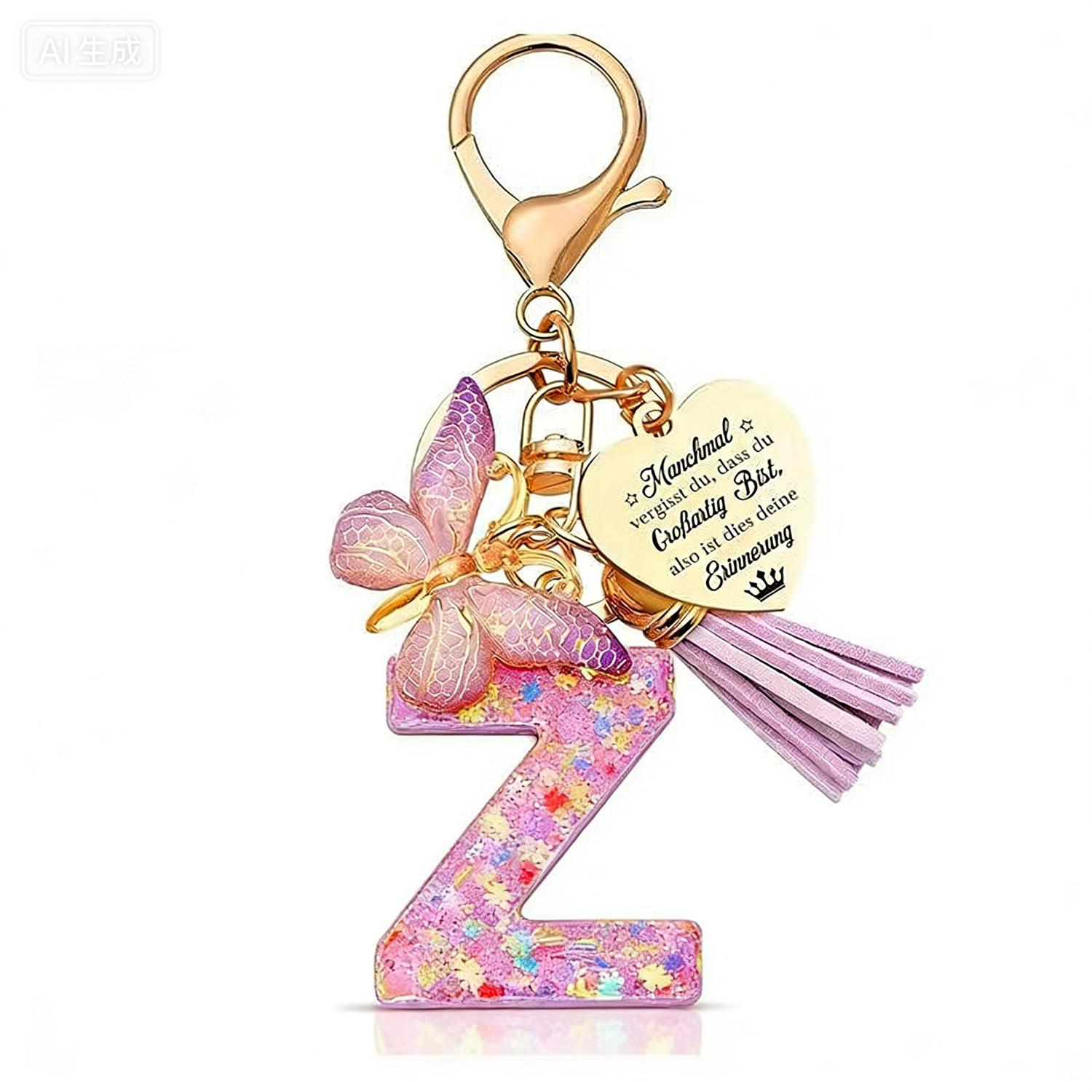Sparkly Snowflake Letter Resin Keychain 26-Letter Butterfly Accessory Stainless Steel Heart Pendant Retro Durable Lady Bag Charm Z
Sparkly Snowflake Letter Resin Keychain 26-Letter Butterfly Accessory Stainless Steel Heart Pendant Retro Durable Lady Bag Charm Z