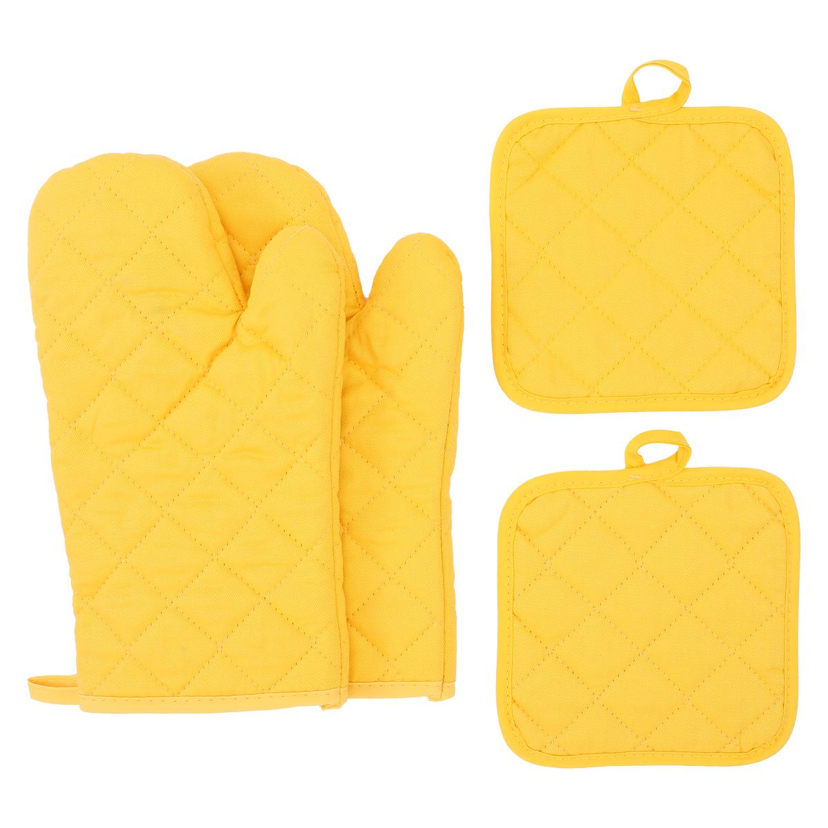 Oven glove four piece set, insulated, heat-resistant, microwave oven gloves, kitchen cooking insulated gloves, baking tools жовтий
Oven glove four piece set, insulated, heat-resistant, microwave oven gloves, kitchen cooking insulated gloves, baking tools жовтий